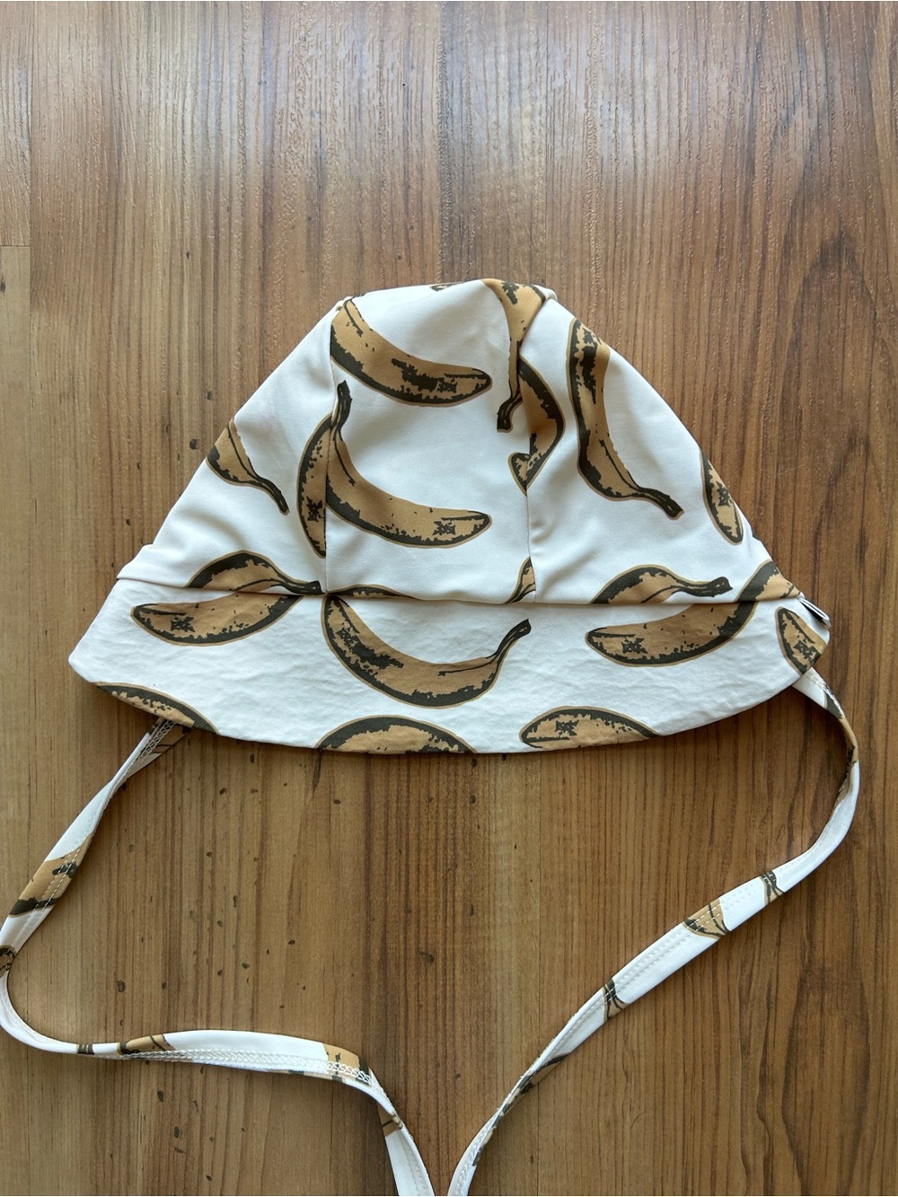 Baby Bonnet with Banana Print - Cream & Brown - Picture 6 of 8